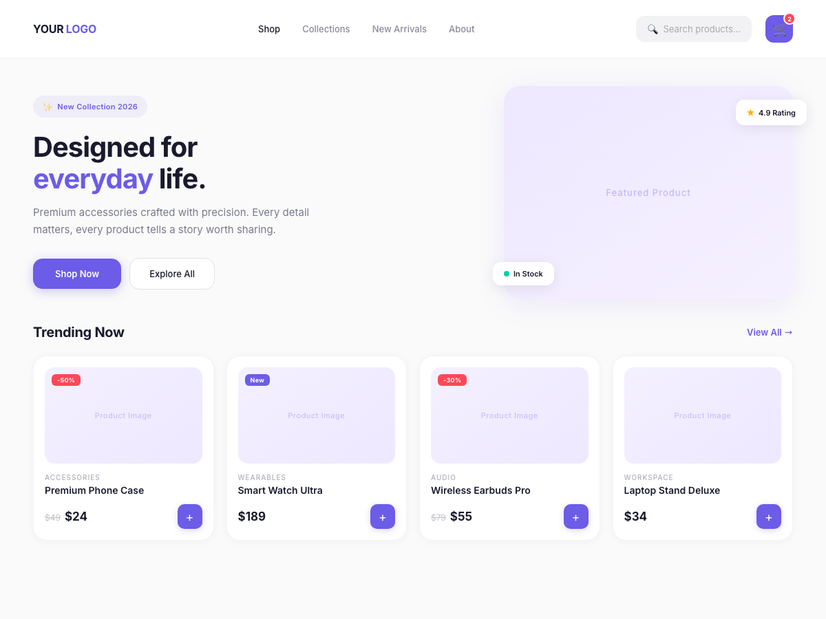 E-commerce after redesign