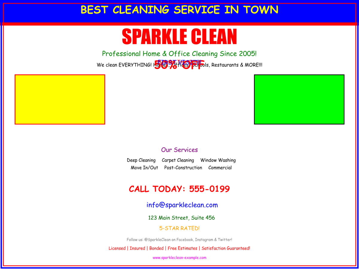 Flyer before redesign